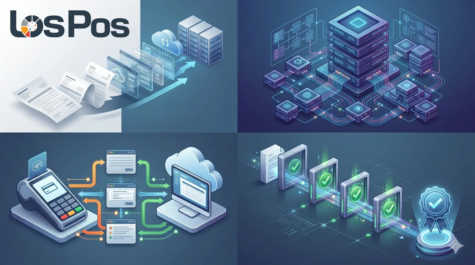 Los Pos blog borítóképe az adatinfrastruktúrához, amelyre a vállalkozásoknak fel kell készülniük, mielőtt áttérnének az e-számlázási folyamatra